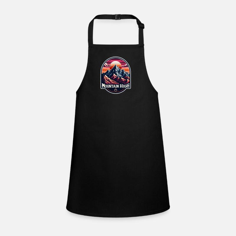 Mountain High - Berg Illustration Children's Apron