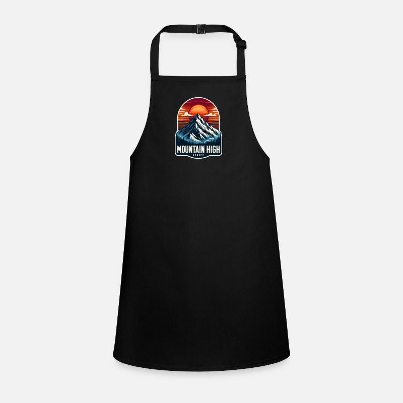 Mountain High - Berg Illustration Children's Apron