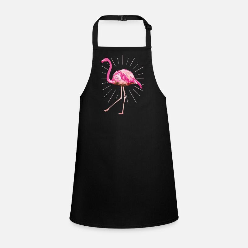 Flamingo Poly Strahlen pink rosa Vogel Sommer Schürze für Kinder