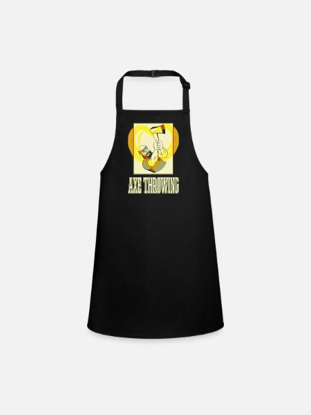 Lancer de hache Lancer de hache Lancer de hache Sport Double hache - Tablier Enfant - noir - Devant