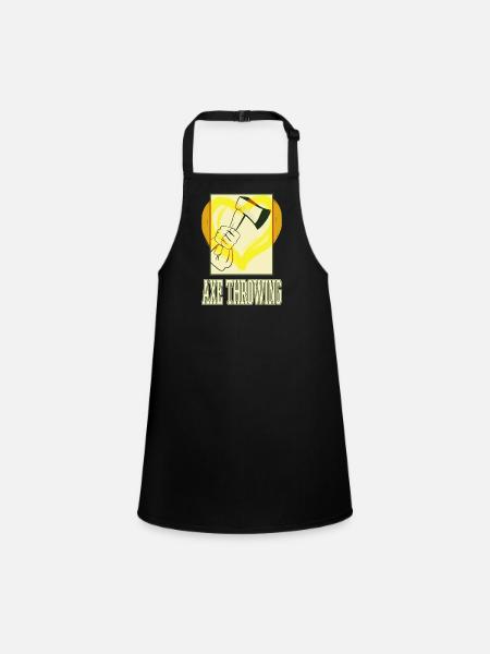 Lancer de hache Lancer de hache Lancer de hache Sport Double hache - Tablier Enfant - noir - Devant