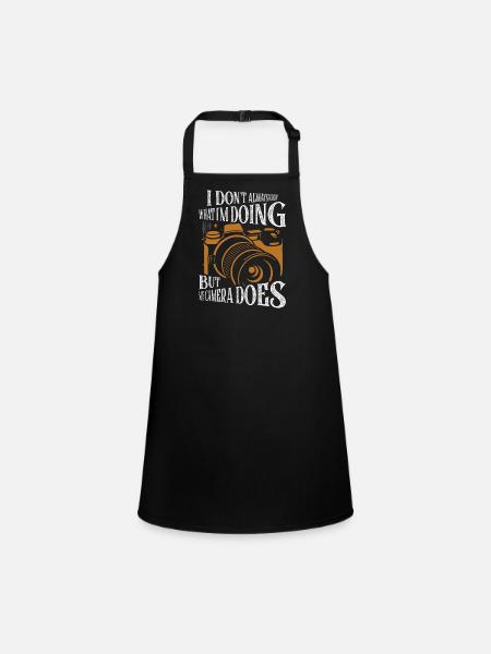 But My Camera Does Lens Photography - Children's Apron - black - Front