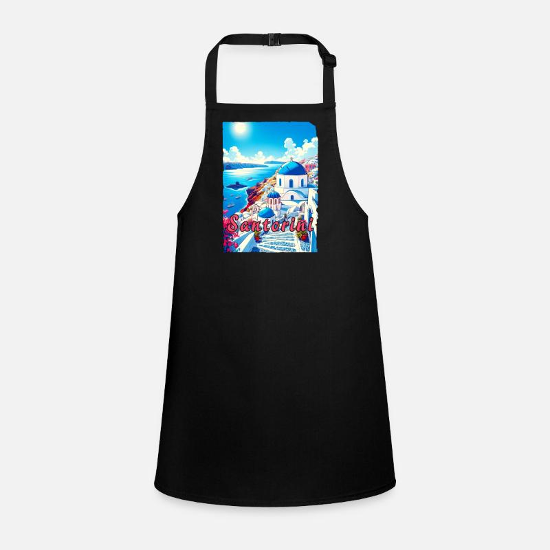 Greece souvenir travel vacation Santorini Children's Apron