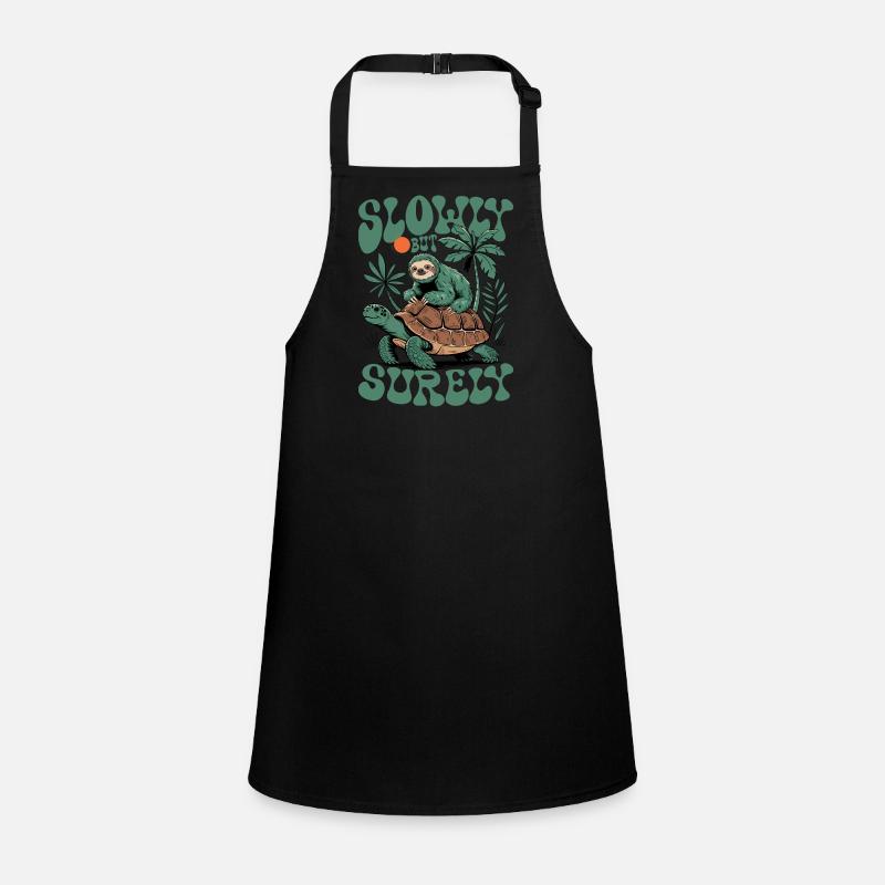 Slowly But Surely Tortoise And Sloth Children's Apron