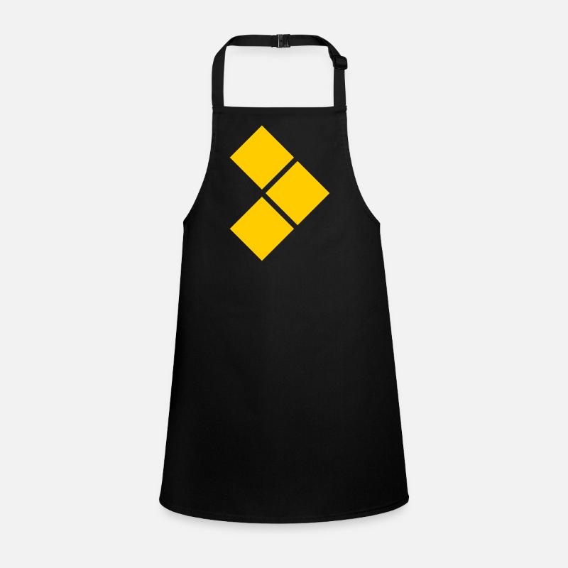 Geometric Yellow Diamond Grid Children's Apron