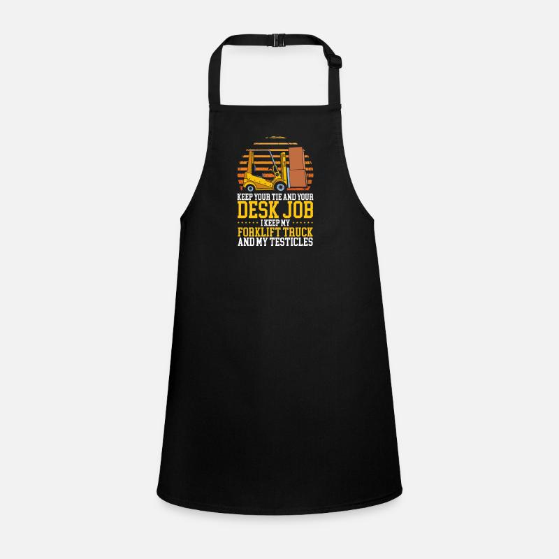 Forklift Gift Idea Children's Apron