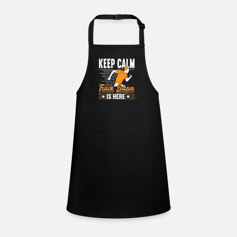 Keep Calm Track Season est là Athlétisme Tablier Enfant