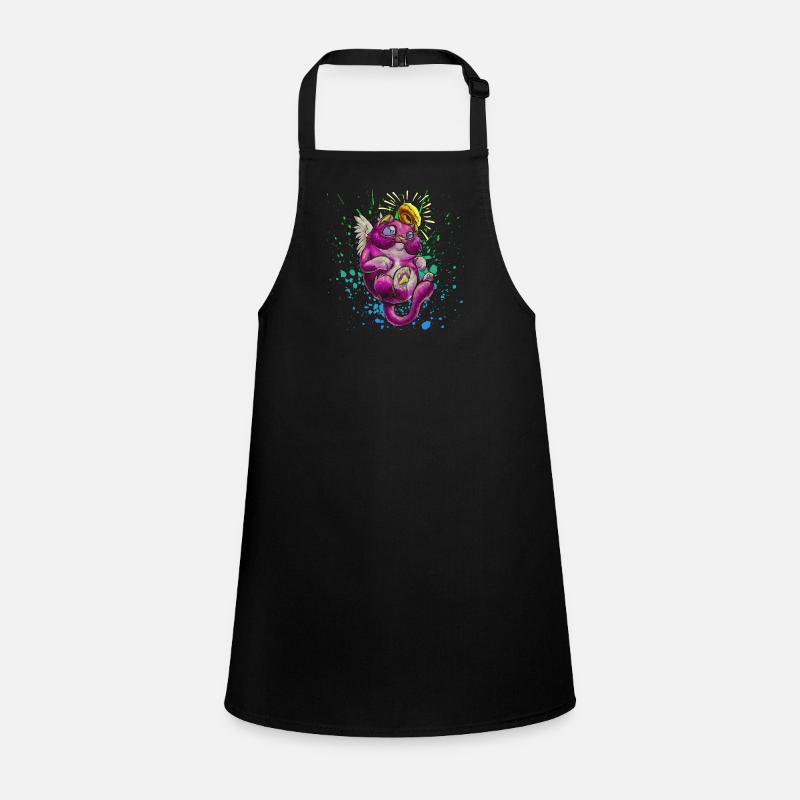 Saint cat - Children's Apron - black
