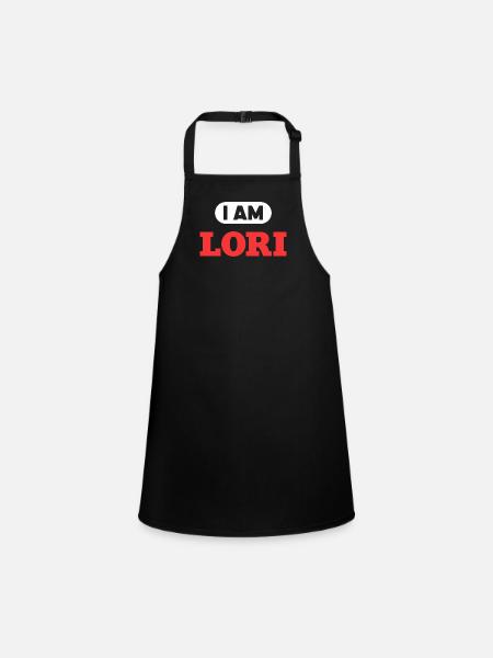 Lori Name Spruch für stolze Loris - Schürze für Kinder - Schwarz - Vorne