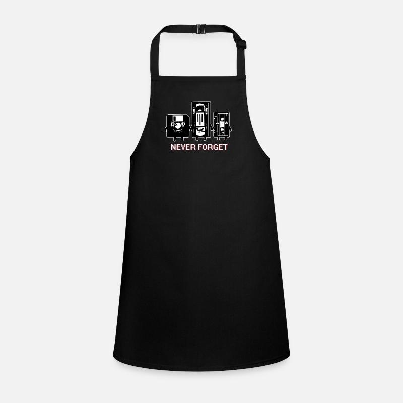 NEVER FORGET CASETTE DISKETTE FUNNY Children's Apron