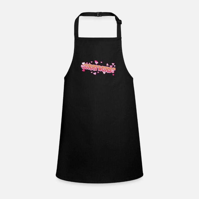 Cool currywurst with pink hearts design Children's Apron