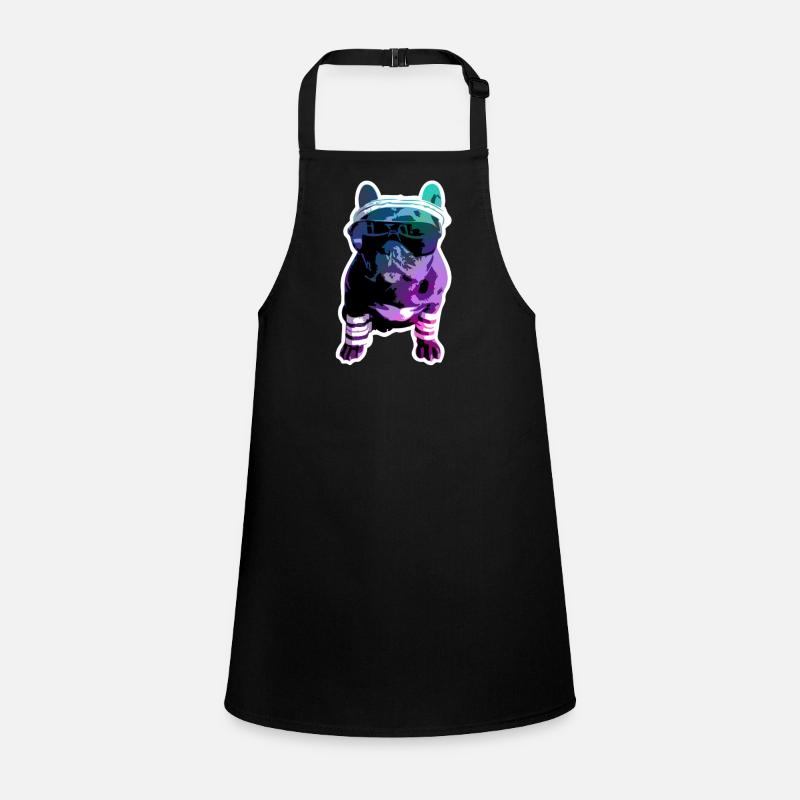 Cool bulldog - Children's Apron - black