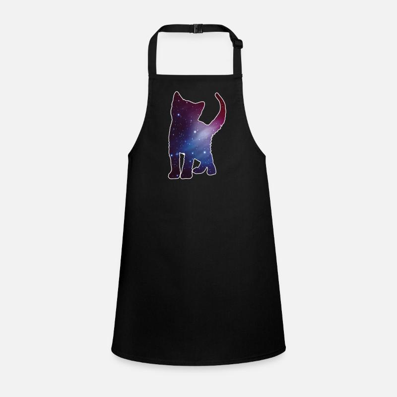 Cat Kitten Silhouette Cat Space Space Gift Children's Apron