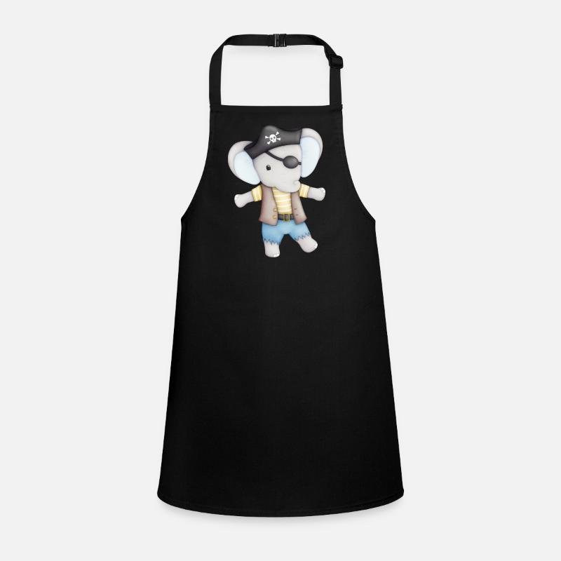cute elephant as a pirate Children's Apron