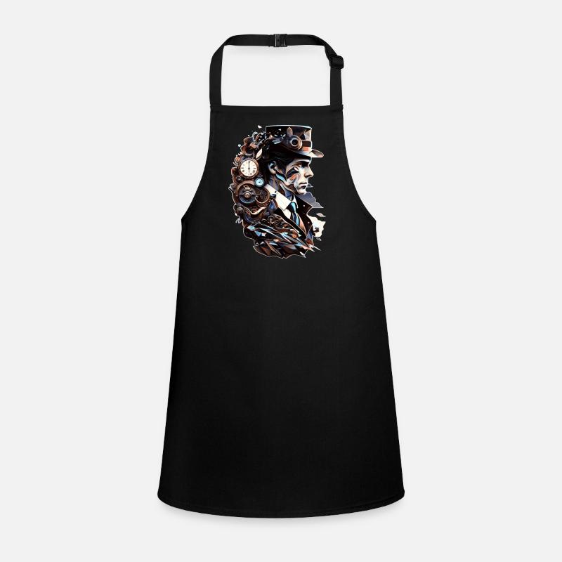 Steampunk and technology as a vintage time machine Children's Apron