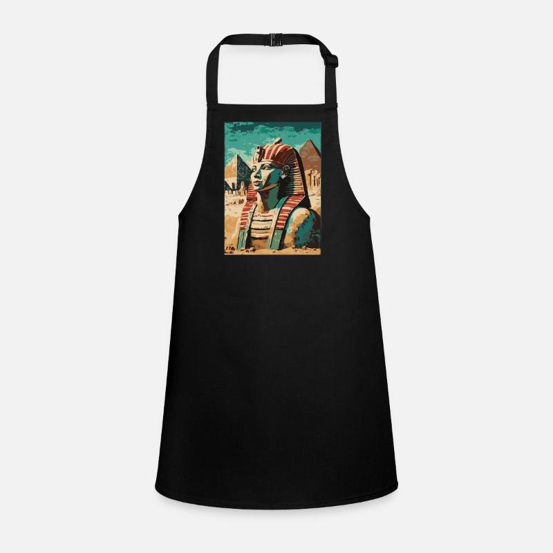 Pharaoh in front of pyramids Children's Apron