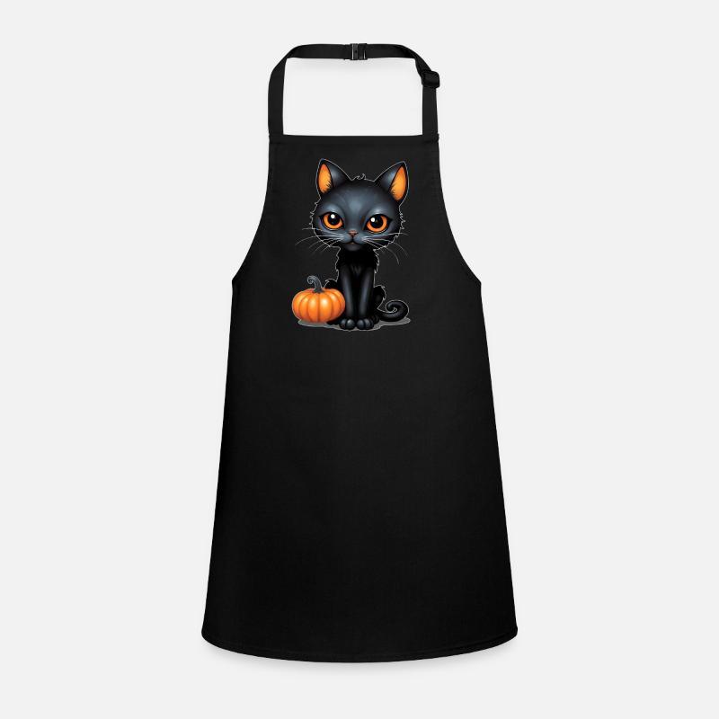 Chat Noir Costume d’Halloween Noir Mignon Tablier Enfant
