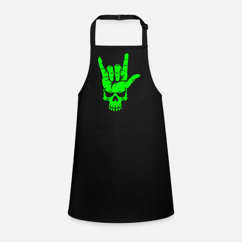 Rock 'n' Roll Skull Hand Gesture Children's Apron