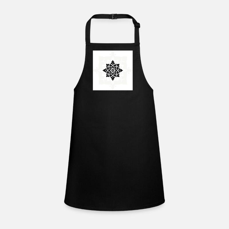 Motif complexe de mandala noir et blanc Tablier Enfant