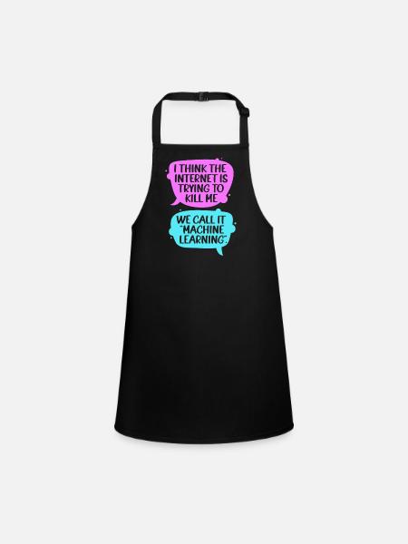 GPT Programmer Coder - Children's Apron - black - Front