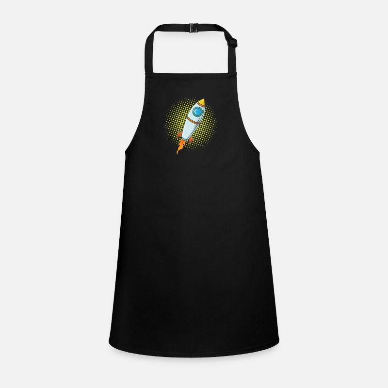 Moon Rocket Spaceship Comic Missile Children's Apron