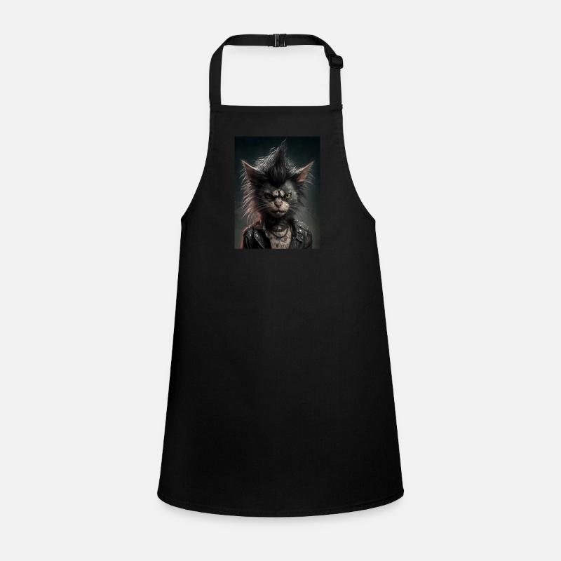 Chat Punk Rebel Tablier Enfant