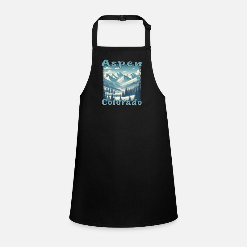 Aspen Winter Ski Snowboard Vacation Grunge Children's Apron