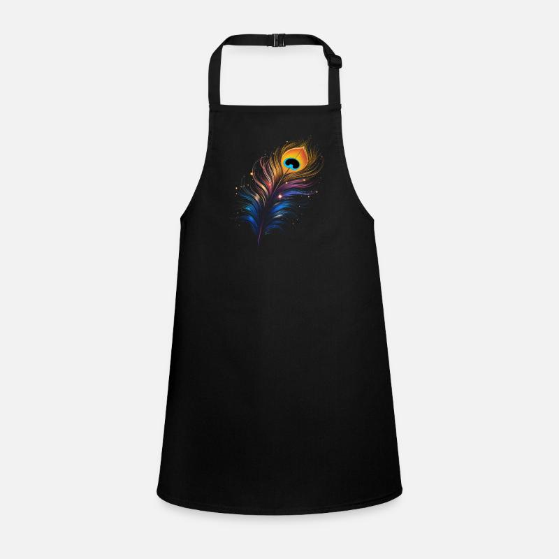 Colorful Peacock Feather, Bird, Feather, Single, Pattern Children's Apron