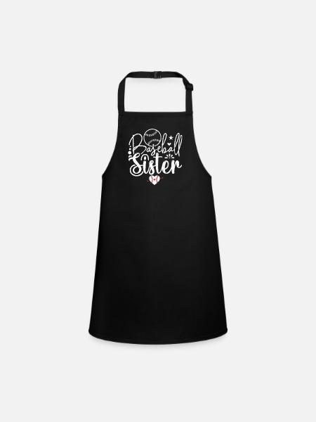 Baseball Sister Baseball Baseball Sister - Tablier Enfant - noir - Devant