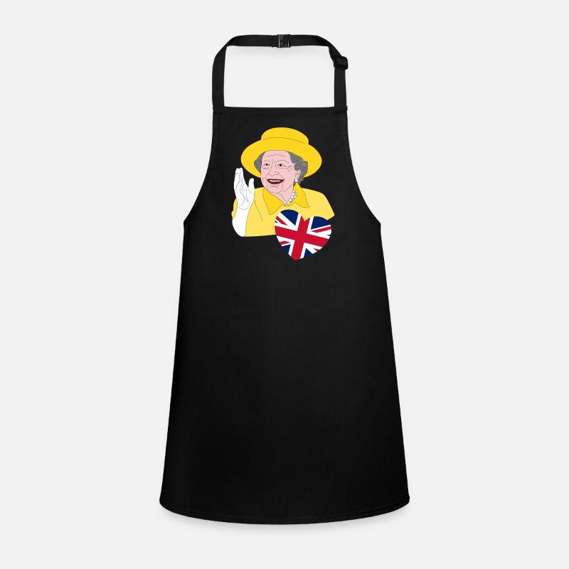 British Queen Elizabeth II with Union Jack Children's Apron