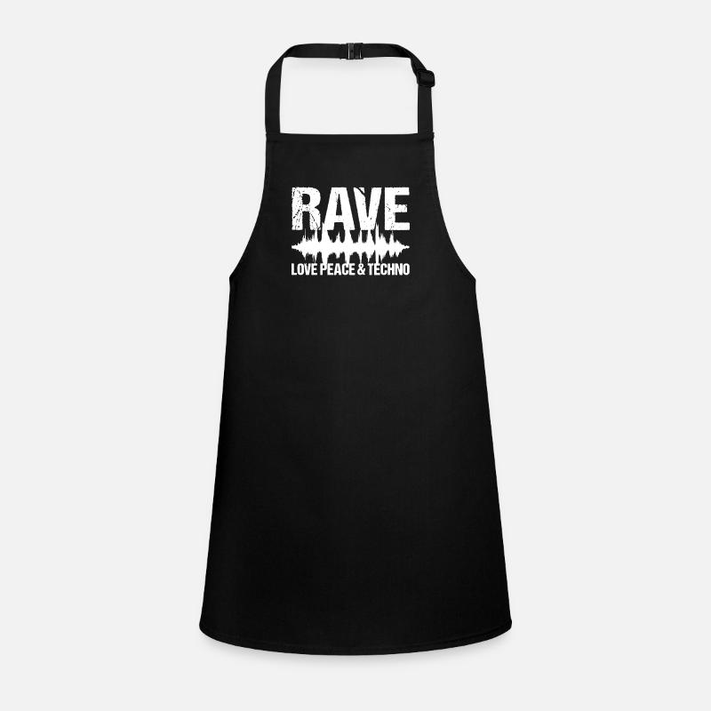 Rave Love Peace Techno Music Children's Apron