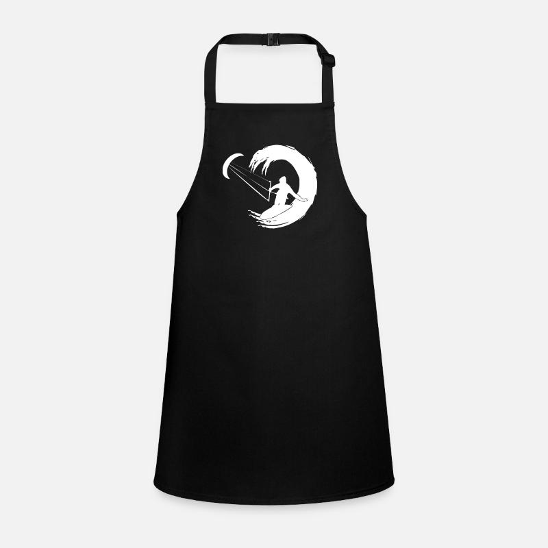 Kitesurfer Silhouette Aventure De Vagues Géantes Tablier Enfant