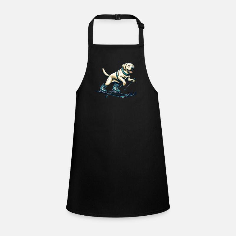 Chien Labrador Retriever Ski Skieur Tablier Enfant