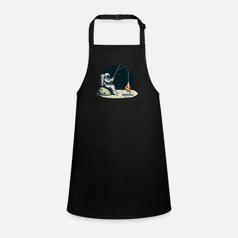 Astronaute Pizza Pêche Lune Espace Tablier Enfant