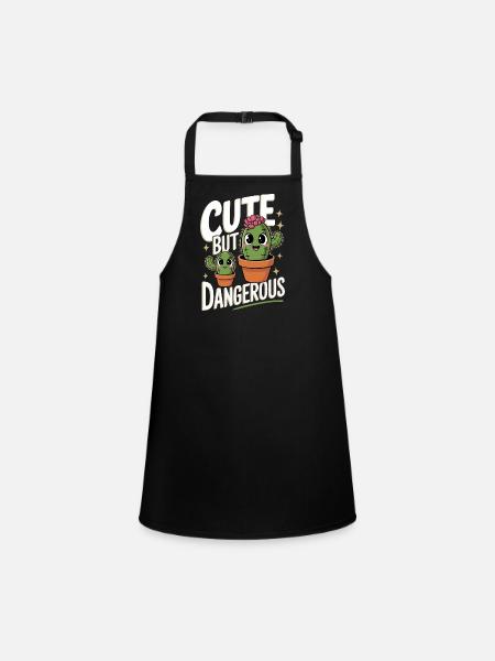 Cactus Cacti Desert Plant - Children's Apron - black - Front