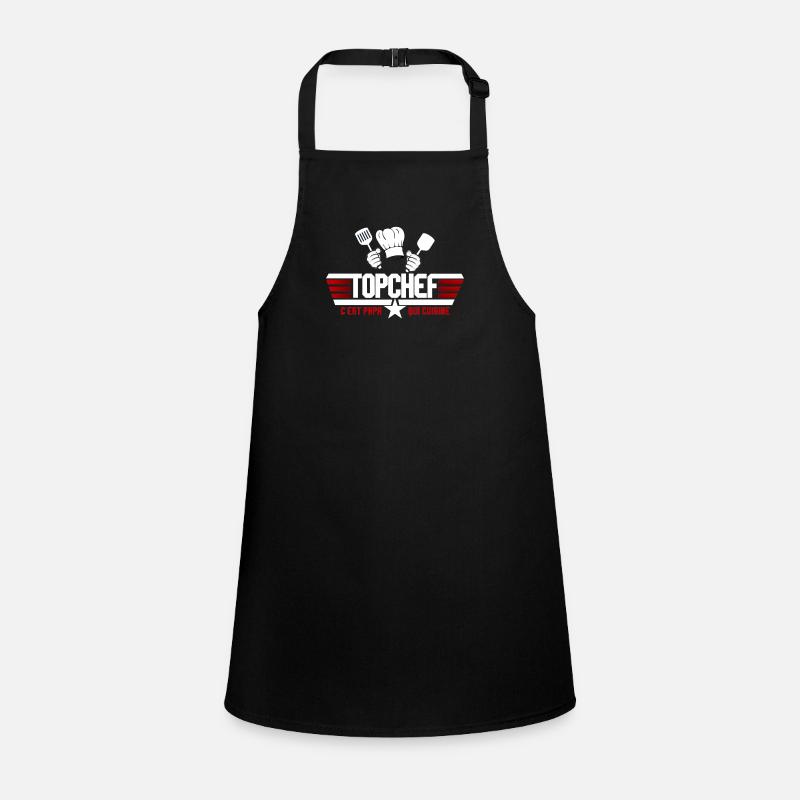 It's Dad who Cooks - Children's Apron - black