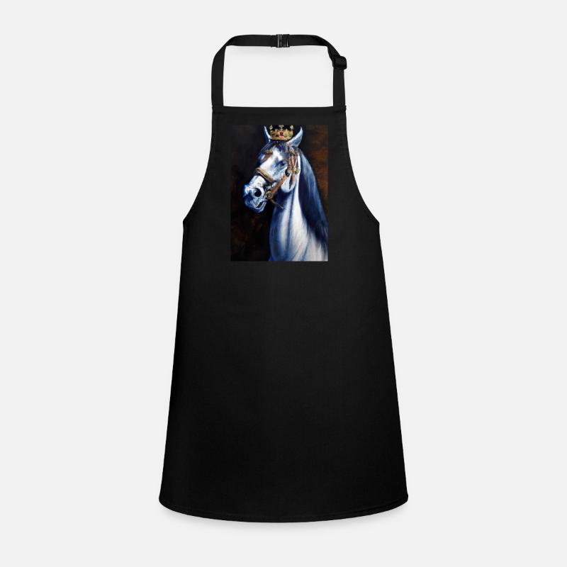 Pferd mit Krone Schürze für Kinder