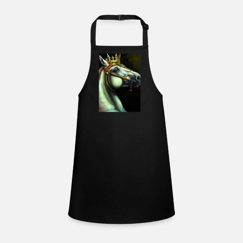 Pferd mit Krone Schürze für Kinder