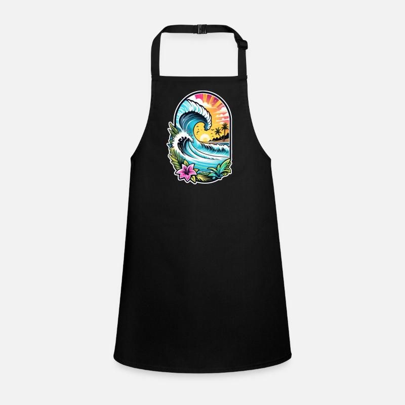 Surfing Beach Palm Tree Sunshine Holidays Children's Apron