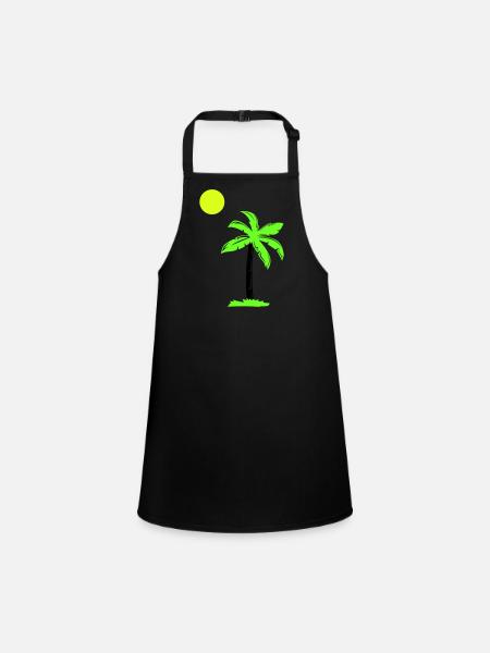 palm tree - Children's Apron - black - Front