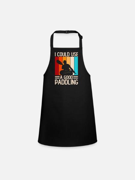 Humor Paddle Paddleboard for Amateurs - Children's Apron - black - Front