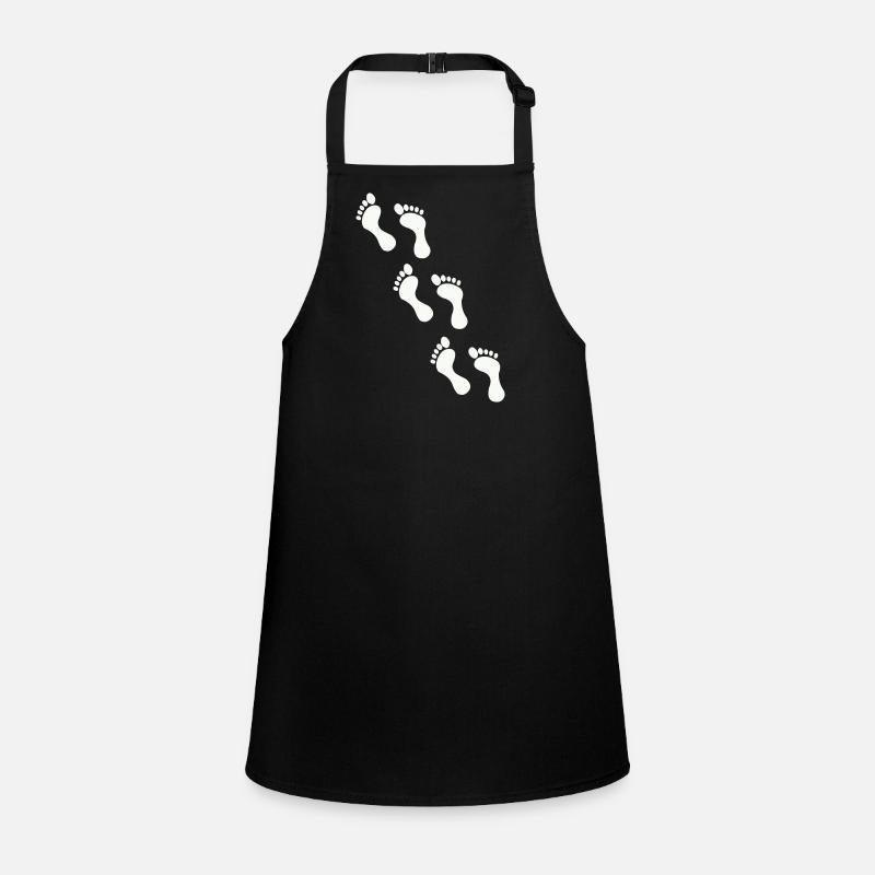 Petites empreintes sur noir Tablier Enfant