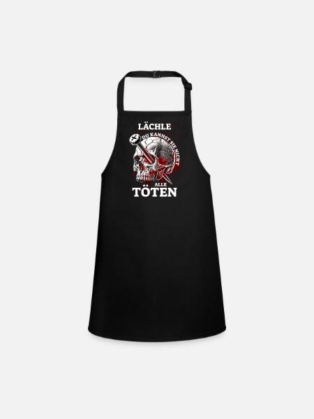 Smile, you can't kill them all - Children's Apron - black - Front