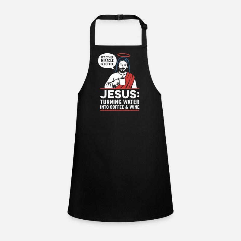 Jesus Kaffee-Wunder Grafik Schürze für Kinder