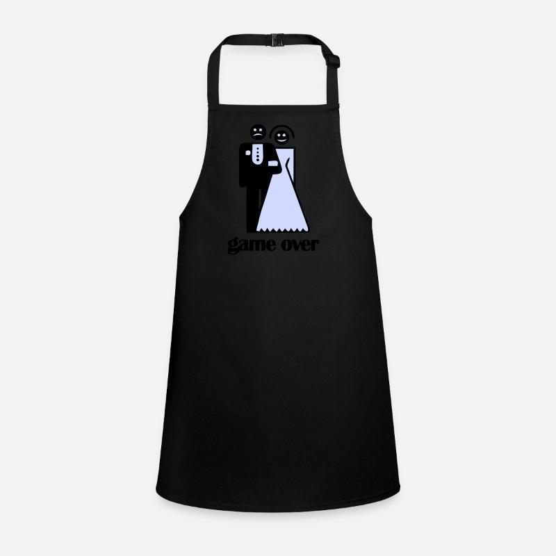 Wedding Game Over - Children's Apron - black