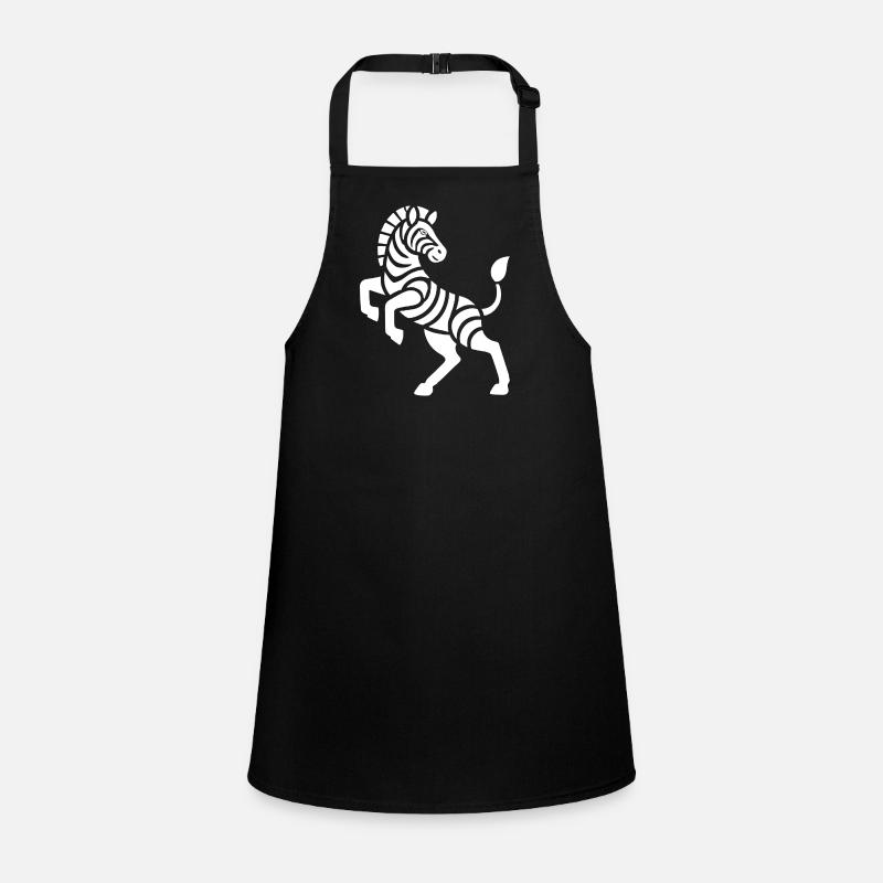Zebra Silhouette Art Piece Minimal Design Children's Apron