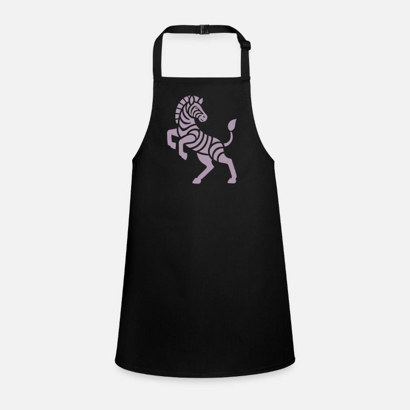 Zebra Silhouette Kunststück Minimal Design Schürze für Kinder