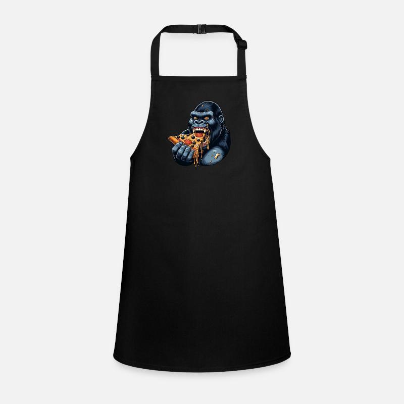 Gorilla Pizza Lover Funny Design Children's Apron
