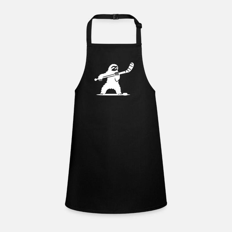 Faultier Eishockey Silhouette Schürze für Kinder