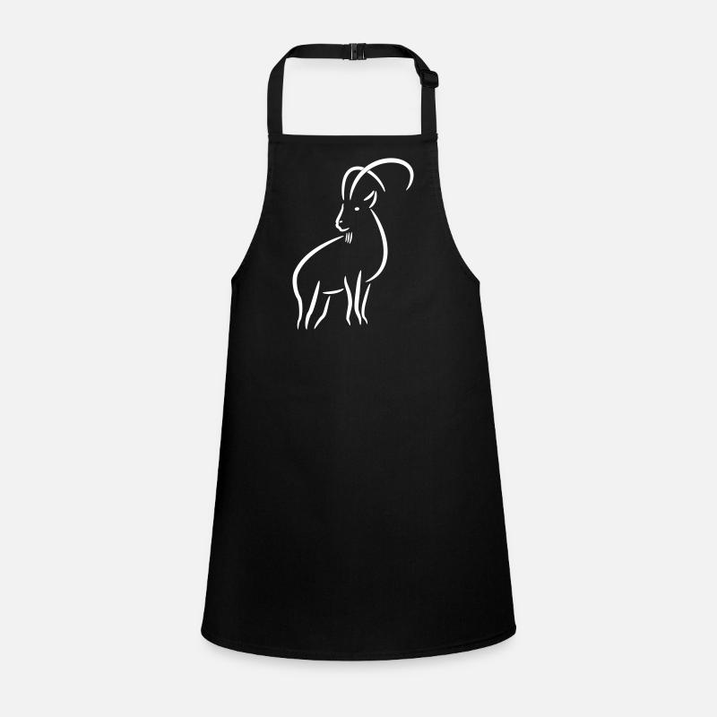 Capricorn line drawing Children's Apron